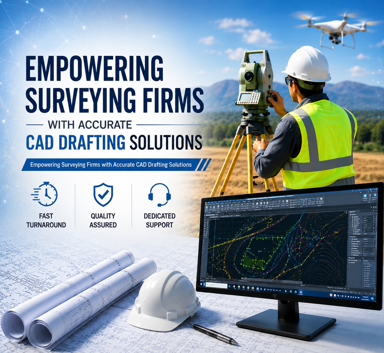 LF INDITECH survey CAD drafting work